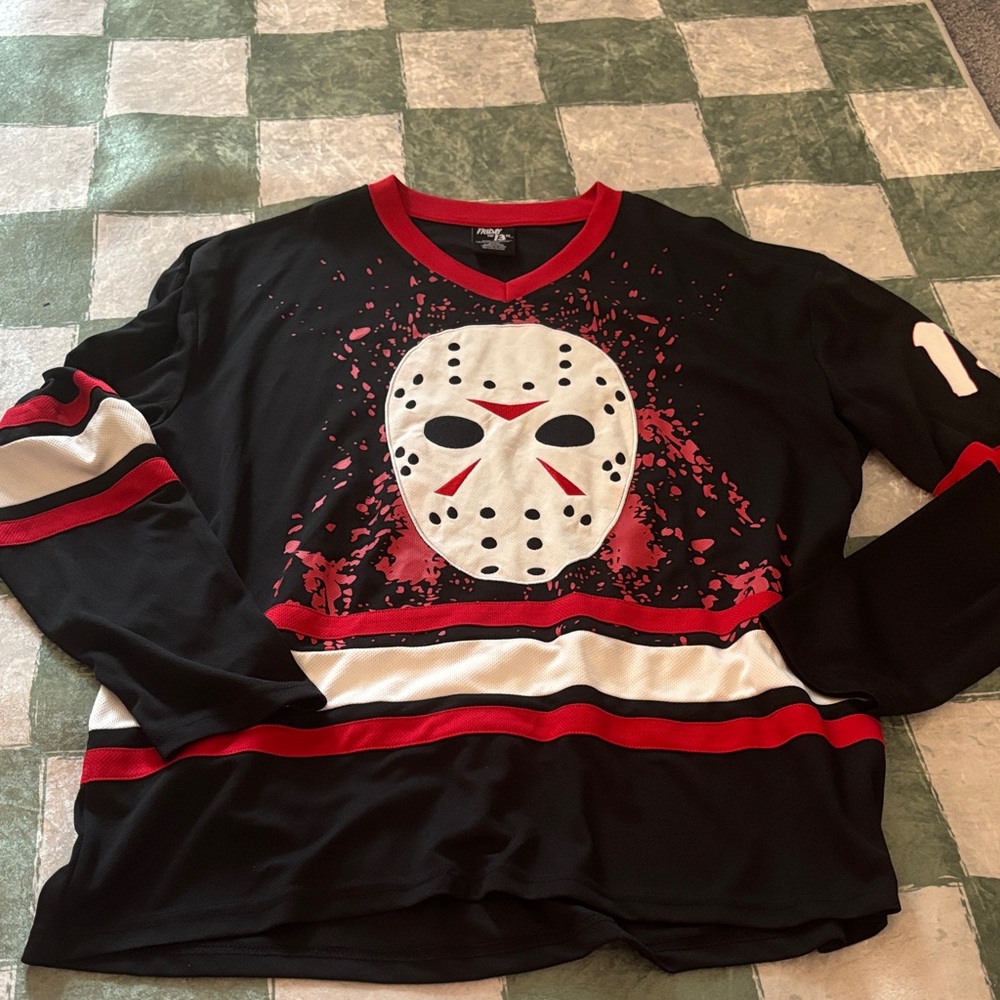 Spirit Halloween Friday the 13th Jason Voorhees Hockey Jersey